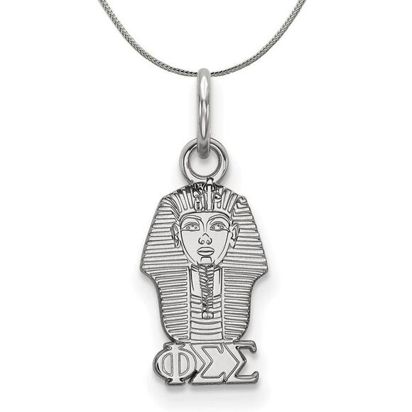 Sterling Silver Phi Sigma Sigma XS (Tiny) Pendant Necklace - 24 Inch - Picture 1 of 8